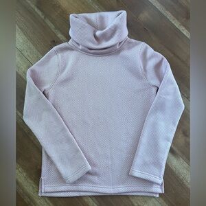 J. Crew Light Pink/White Herringbone Turtleneck  Sweater